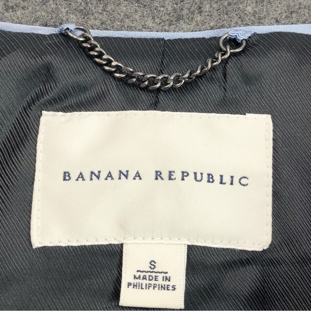 Banana Republic Preppy Gray Wool Blend Double Breasted Peacoat Small - Picture 4 of 16